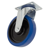 Sealey SCW3100SPEM Heavy - Duty Blue Elastic Rubber Swivel Castor Wheel 100mm - Trade - SCW3100SPEM - Sealey Tools UK - Workshop Tool Storage