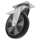 Sealey SCW5152SPLEM Heavy - Duty Rubber Castor Wheel Swivel with Total Lock 152mm - Trade - SCW5152SPLEM - Sealey Tools UK - Workshop Tool Storage