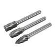 Sealey SDBCK3 Tungsten Carbide Rotary Burr Set 3pc Ripper/Coarse - SDBCK3 - Sealey Tools UK - Workshop Tool Storage