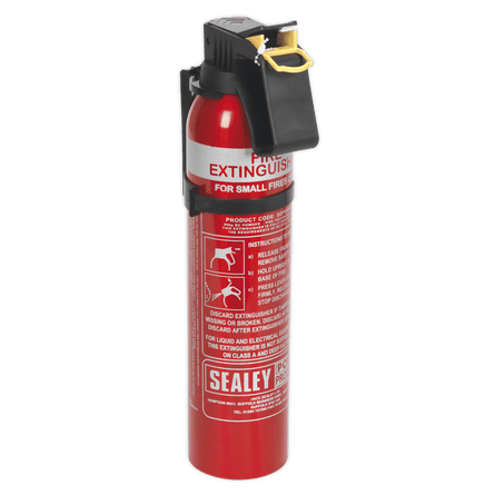 Sealey SDPE009D Fire Extinguisher 0.95kg Dry Powder - Disposable - SDPE009D - Sealey Tools UK - Workshop Tool Storage