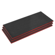 Sealey SFPK30R Easy Peel Shadow Foam® Red/Black 30mm - Pack of 3 - SFPK30R - Sealey Tools UK - Workshop Tool Storage