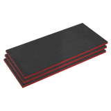Sealey SFPK30R Easy Peel Shadow Foam® Red/Black 30mm - Pack of 3 - SFPK30R - Sealey Tools UK - Workshop Tool Storage