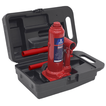 Sealey SJ2BMC Bottle Jack 2tonne with Storage Case - SJ2BMC - Sealey Tools UK - Workshop Tool Storage