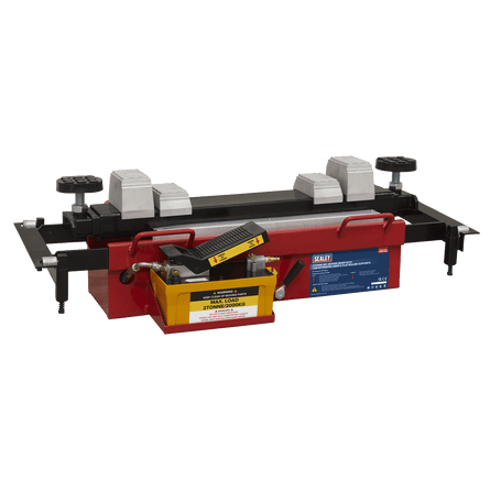 Sealey SJBEX200A Air Jacking Beam 2tonne with Arm Extenders & Flat Roller Supports - SJBEX200A - Sealey Tools UK - Workshop Tool Storage