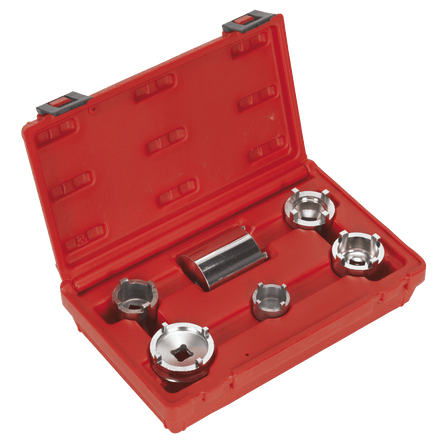 Sealey SMC1 Motorcycle Swingarm Locknut Socket Set 6pc - SMC1 - Sealey Tools UK - Workshop Tool Storage