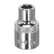 Sealey SP3807 WallDrive® Socket 7mm 3/8"Sq Drive Fully Polished - SP3807 - Sealey Tools UK - Workshop Tool Storage
