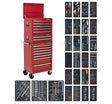 Sealey SPTCOMBO1 Tool Chest Combination 14 Drawer with Ball Bearing Runners - Red & 1179pc Tool Kit - Combo Kits - SLY-15357 - Sealey Tools UK - Workshop Tool Storage