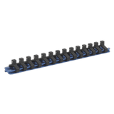 Sealey SR1414 Socket Retaining Rail with 14 Clips Aluminium 1/4"Sq Drive - SR1414 - Sealey Tools UK - Workshop Tool Storage
