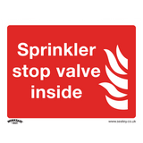Sealey SS23V1 Safe Conditions Safety Sign - Sprinkler Stop Valve - Self - Adhesive Vinyl - SS23V1 - Sealey Tools UK - Workshop Tool Storage