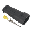 Sealey SSC2M Superseal Male Connector 2 - Way Pack of 5 - SSC2M - Sealey Tools UK - Workshop Tool Storage