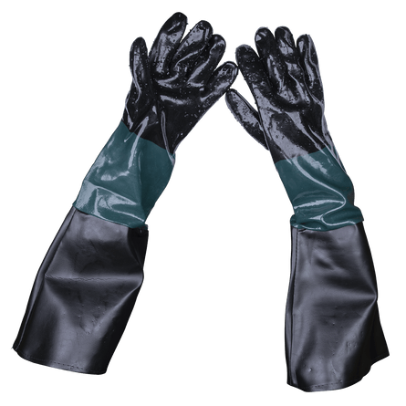Sealey SSP41 Shot Blasting Gauntlets 585mm Cuffed Pair - SSP41 - Sealey Tools UK - Workshop Tool Storage