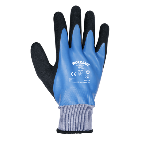Sealey SSP49L/6 Waterproof Latex Gloves - (Large) - Pack of 6 Pairs - SSP49L/6 - Sealey Tools UK - Workshop Tool Storage