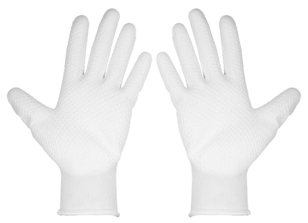 Sealey SSP50L White Precision Grip Gloves Large   Pair - SSP50L - Sealey Tools UK - Workshop Tool Storage
