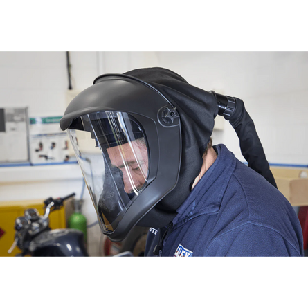 Sealey SSP80PAPR Face Shield with Powered Air Purifying Respirator (PAPR) - SSP80PAPR - Sealey Tools UK - Workshop Tool Storage