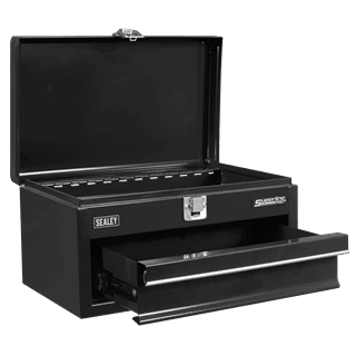 Sealey Superline Pro® Mini Toolbox with Drawer - Black - APMTB2 - APMTB2 - Sealey Tools UK - Workshop Tool Storage