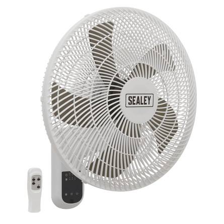 Sealey SWF16WR Wall Fan 3 - Speed 16" with Remote Control 230V - SWF16WR - Sealey Tools UK - Workshop Tool Storage
