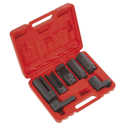 Sealey SX032 Oxygen Sensor Socket Set 7pc 3/8" & 1/2"Sq Drive - SX032 - Sealey Tools UK - Workshop Tool Storage