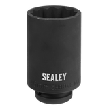 Sealey SX046 1/2"Sq Drive 46mm 12 - Point Impact Socket - SX046 - Sealey Tools UK - Workshop Tool Storage