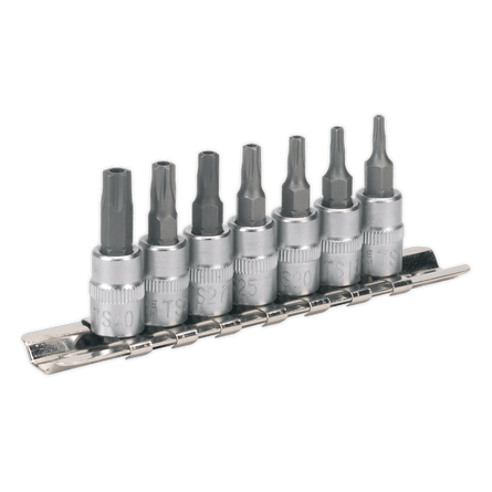 Sealey SX106 TRX - TS* Security Socket Bit Set 7pc 1/4"Sq Drive - SX106 - Sealey Tools UK - Workshop Tool Storage