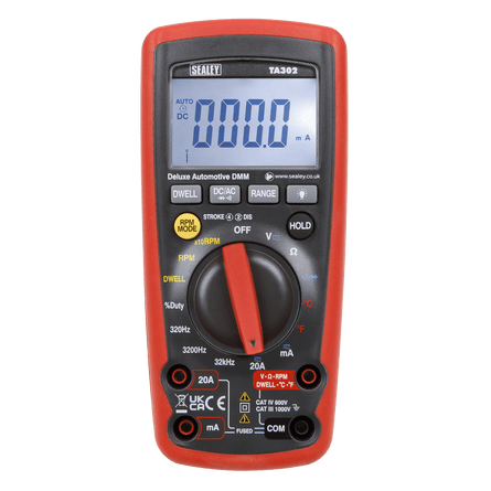 Sealey TA302 Digital Automotive Analyser 12 - Function with Inductive Coupler - TA302 - Sealey Tools UK - Workshop Tool Storage