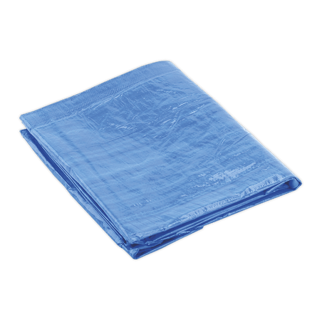 Sealey TARP1216 Tarpaulin 3.66 x 4.88m Blue - TARP1216 - Sealey Tools UK - Workshop Tool Storage