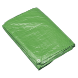 Sealey TARP810G Tarpaulin 2.44 x 3.05m Green - TARP810G - Sealey Tools UK - Workshop Tool Storage