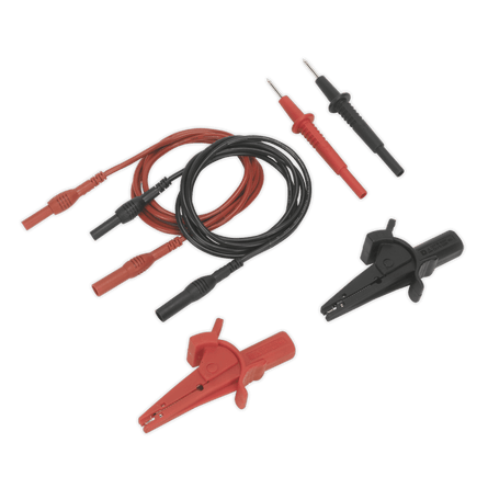 Sealey TATL Automotive Test Lead & Crocodile Clip Set 6pc - TATL - Sealey Tools UK - Workshop Tool Storage