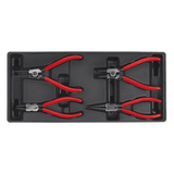 Sealey TBT03 Tool Tray with Circlip Pliers Set 4pc - TBT03 - Sealey Tools UK - Workshop Tool Storage