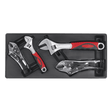 Sealey TBT04 Tool Tray with Locking Pliers & Adjustable Wrench Set 4pc - TBT04 - Sealey Tools UK - Workshop Tool Storage