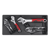 Sealey TBT04 Tool Tray with Locking Pliers & Adjustable Wrench Set 4pc - TBT04 - Sealey Tools UK - Workshop Tool Storage
