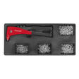 Sealey TBT15 Tool Tray with Riveter & 400 Assorted Rivet Set - TBT15 - Sealey Tools UK - Workshop Tool Storage