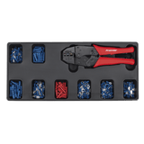 Sealey TBT16 Tool Tray with Ratchet Crimper & 325 Assorted Insulated Terminal Set - TBT16 - Sealey Tools UK - Workshop Tool Storage