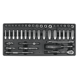 Sealey TBT19 Tool Tray with Socket Set 43pc 1/4"Sq Drive - TBT19 - Sealey Tools UK - Workshop Tool Storage