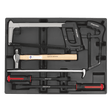 Sealey TBT30 Tool Tray with Pry Bar, Hammer & Hacksaw Set 6pc - TBT30 - Sealey Tools UK - Workshop Tool Storage