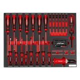 Sealey TBTP04 Tool Tray with Screwdriver Set 72pc - TBTP04 - Sealey Tools UK - Workshop Tool Storage