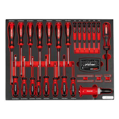 Sealey TBTP04 Tool Tray with Screwdriver Set 72pc - TBTP04 - Sealey Tools UK - Workshop Tool Storage