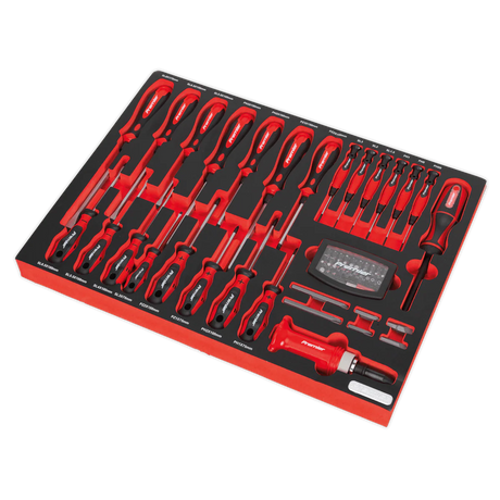 Sealey TBTP04 Tool Tray with Screwdriver Set 72pc - TBTP04 - Sealey Tools UK - Workshop Tool Storage