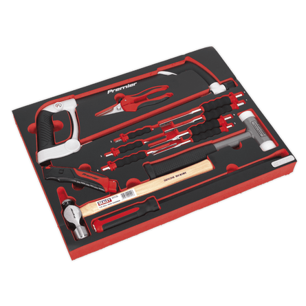 Sealey TBTP06UK Tool Tray with Hacksaw, Hammers & Punches 13pc - TBTP06UK - Sealey Tools UK - Workshop Tool Storage