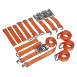 Sealey TDRWKIT Car Transporter Ratchet Tie Down Alloy/Steel Wheel Kit 4pc 50mm x 3m 4500kg Breaking Strength - TDRWKIT - Sealey Tools UK - Workshop Tool Storage