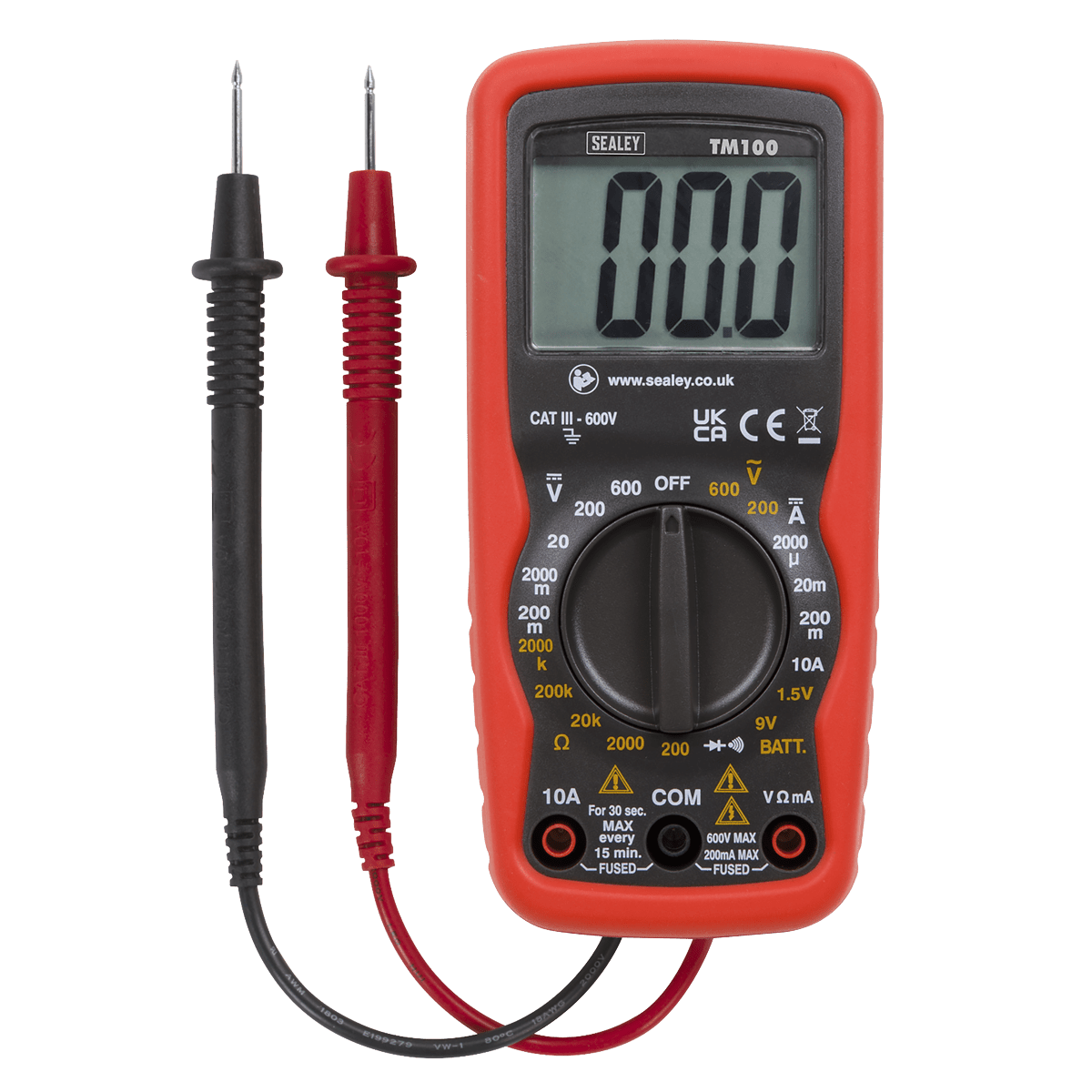 Tm100 Multimeter Sealey Professional Digital Multimeter 6-Function | TM100 – Workshop ...