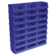 Sealey TPS124B Plastic Storage Bin 105 x 85 x 55mm - Blue Pack of 24 - TPS124B - Sealey Tools UK - Workshop Tool Storage