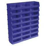 Sealey TPS124B Plastic Storage Bin 105 x 85 x 55mm - Blue Pack of 24 - TPS124B - Sealey Tools UK - Workshop Tool Storage