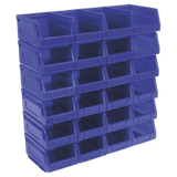 Sealey TPS224B Plastic Storage Bin 105 x 165 x 85mm - Blue Pack of 24 - TPS224B - Sealey Tools UK - Workshop Tool Storage