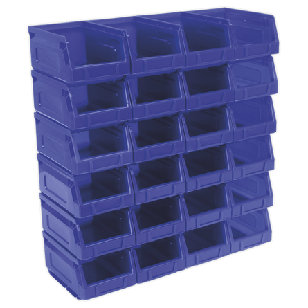 Sealey TPS224B Plastic Storage Bin 105 x 165 x 85mm - Blue Pack of 24 - TPS224B - Sealey Tools UK - Workshop Tool Storage