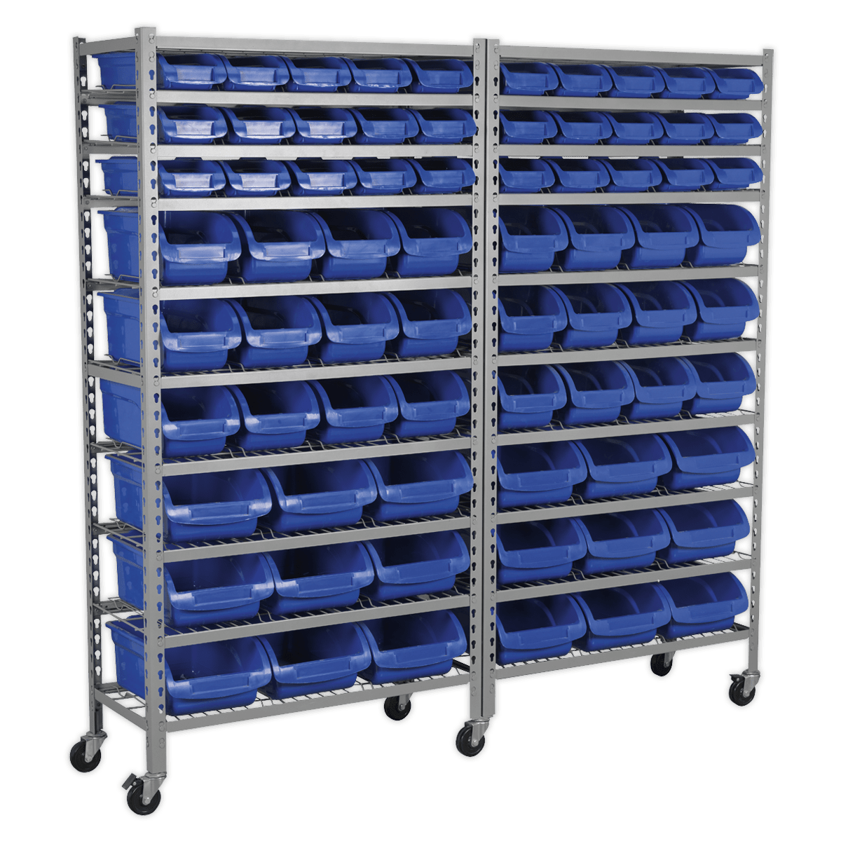 Sealey Storage System Sealey Mobile Bin Storage System 72 Bins | TPS72 – Workshop Tool Storage