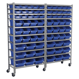 Sealey TPS72 Mobile Bin Storage System 72 Bins - TPS72 - Sealey Tools UK - Workshop Tool Storage