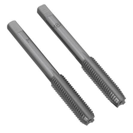 Sealey TSM8 Tap Set 2pc (Taper & Plug) M8 x 1.25mm - TSM8 - Sealey Tools UK - Workshop Tool Storage