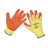 Sealey TSP121L/6 Super Grip Knitted Gloves Latex Palm (Large) - Pack of 6 Pairs - TSP121L/6 - Sealey Tools UK - Workshop Tool Storage