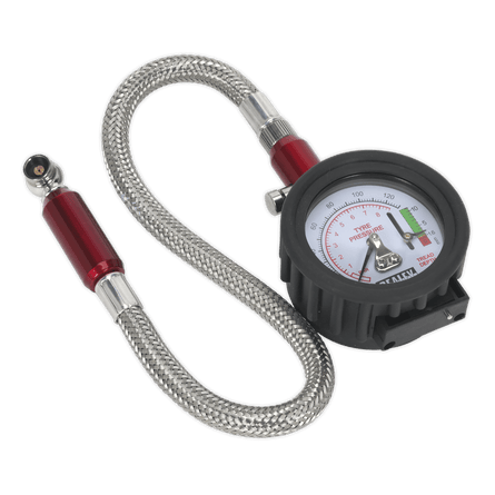 Sealey TSTPDG02 Tyre Pressure Gauge & Tyre Tread Depth Gauge - Flexible Hose 0 - 8bar(0 - 120psi) - TSTPDG02 - Sealey Tools UK - Workshop Tool Storage