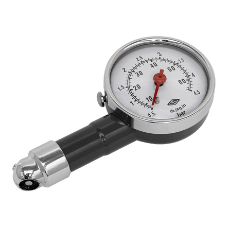 Sealey TST/PG97 Tyre Pressure Gauge Dial Type 0 - 4.5bar(0 - 60psi) - TST/PG97 - Sealey Tools UK - Workshop Tool Storage